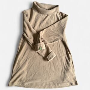 Dudley Stephens Greenpoint fleece turtleneck tunic, camel — XL